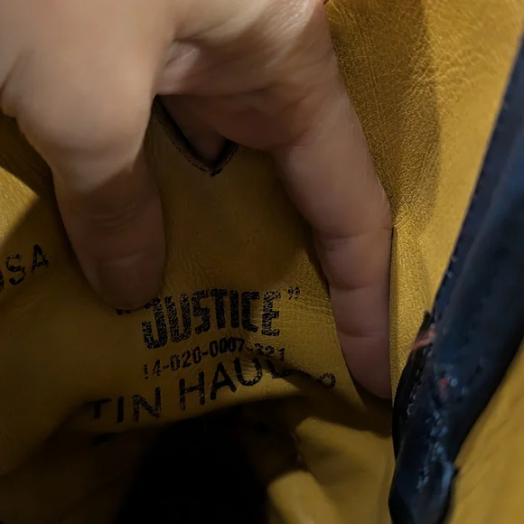 Tin Haul Justice American Brown Western Cowboy Boots Men's 9.5 Captain America - Picture 11 of 16